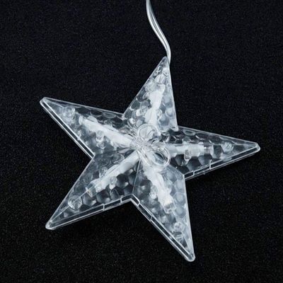 Pisca Cascata Estrelas 405 Leds Amarelo Fio Branco 10m 220v