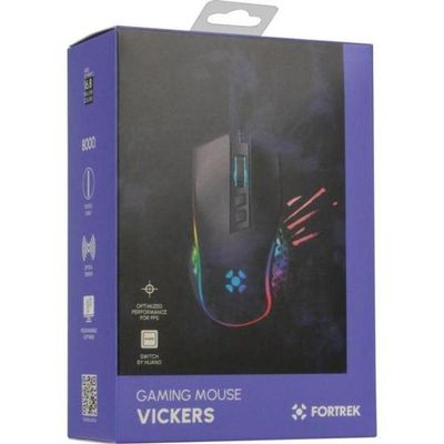 Mouse Gamer Fortrek Vickers New Edition 8000 Dpi Rgb Preto