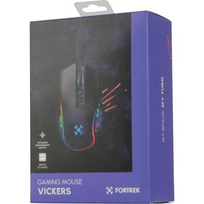 Mouse Gamer Fortrek Vickers New Edition 8000 Dpi Rgb Preto
