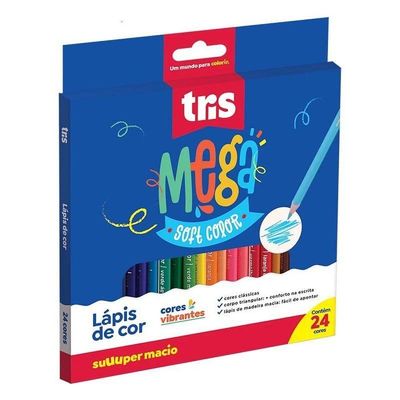 Lápis De Cor ? Tris ? Mega Soft Color ? 24 Cores 678252