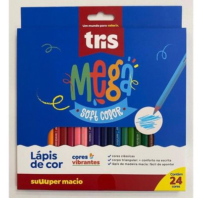 Lápis De Cor ? Tris ? Mega Soft Color ? 24 Cores 678252