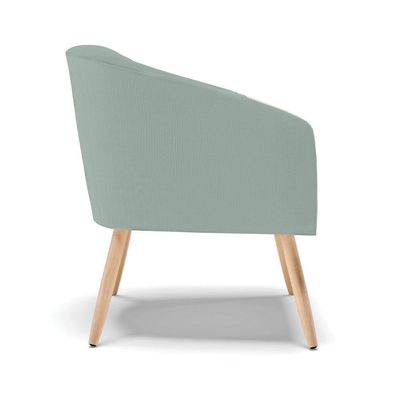 Poltrona Decorativa Pé Palito Natural Stella Cotelê Ext/veludo Menta D03 - D'rossi