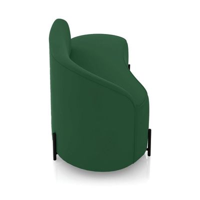 Sofá 2 Lugares Orgânico 140cm Pé Ferro Preto Morgan Veludo Verde D03 - D'rossi