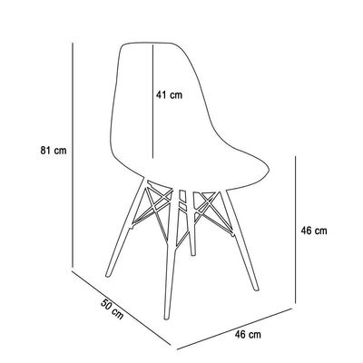 Cadeira Sala De Jantar Kit2 Eiffel Eames Base Madeira Azul Turquesa R02 - D'rossi