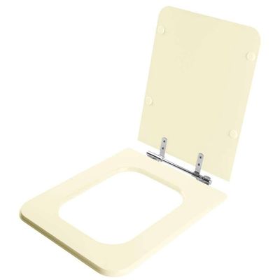 Assento Sanitário Square Biscuit (bege Claro) Para Vaso Incepa
