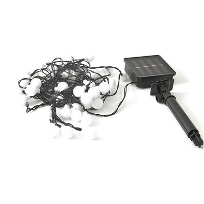 Grinalda Cordão Luzes Solares Jardim Bolas Branca 20 Leds