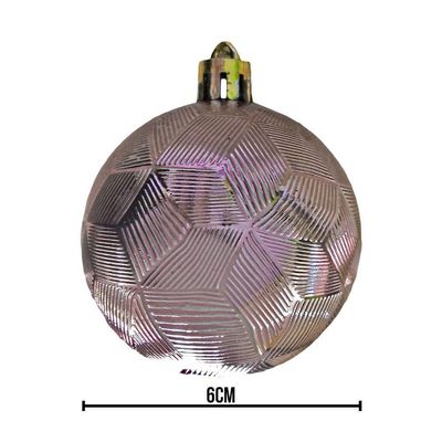 Bola De Natal Rose Misto 6cm - 9 Unidades