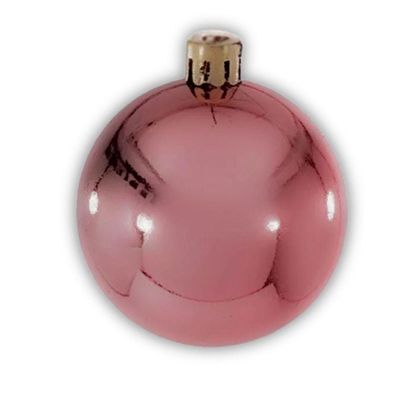 Bola De Natal Rose Misto 6cm - 9 Unidades