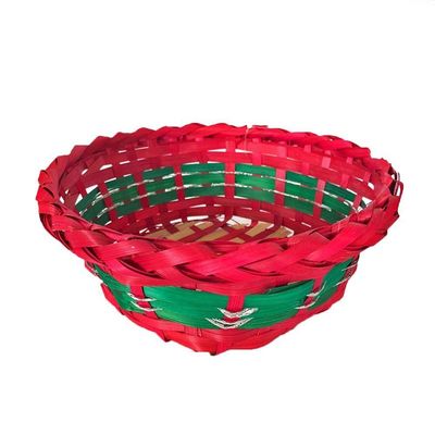 Cesta De Vime Natal Médio - 17cm X 9cm