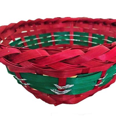 Cesta De Vime Natal Médio - 17cm X 9cm