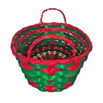 Cesta De Vime Natal Médio - 20cm X 14cm X 11cm