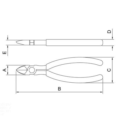 Alicate Diagonal Para Corte De Arame Duro 7" Tramontina Pro Tramontina
