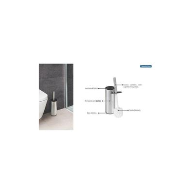 Escova Para Banheiro Tramontina Em Aço Inox Com Acabamento Scotch Brite Tramontina