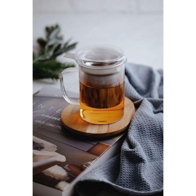 Caneca De Vidro Tramontina Com Infusor De Chá 350 Ml