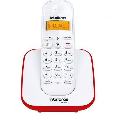 Telefone Sem Fio Intelbras Ts 3110 Branco/vermelho 4123101