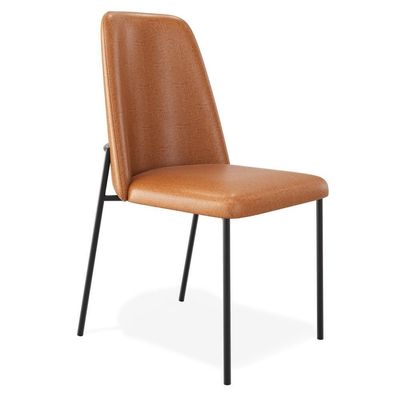 Cadeira Decorativa Estofada Para Sala De Jantar Bella L02 Couríssimo Whisky - Lyam Decor