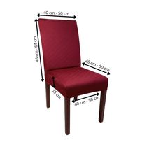 Capa De Cadeira Linha Clássica Jacquard - Vermelho Marsala