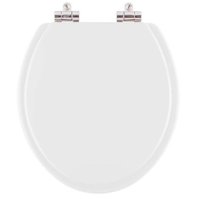 Tampa De Vaso Poliester Com Amortecedor Iris Branco Para Bacia Mari