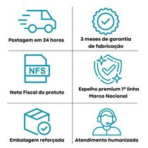 Espelho Redondo Com Iluminação Led Branco Quente - 3000k - 80x80 Cm
