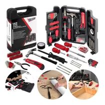 Kit Jogo Completo Ferramentas Multiuso 142 Peças Com Maleta