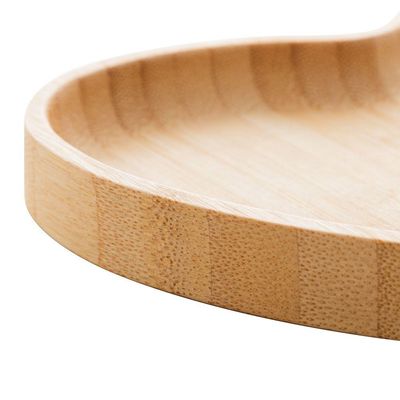 Bandeja De Bambu De Coração 17x16,5x1,5