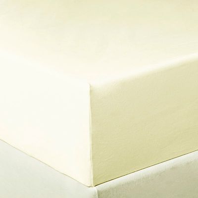 Lençol Tecebem Casal Malha C/ Elástico Liso 138mx188mx30cm Baunilha