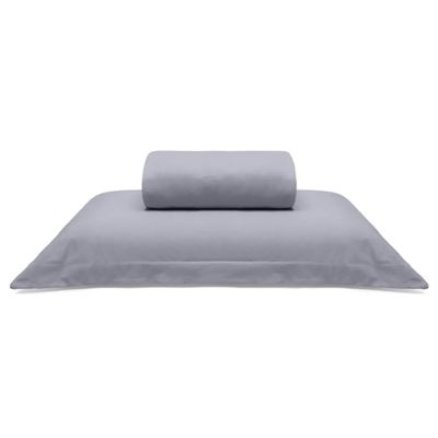 Jogo de Cama Buettner Solteiro King Malha 100% Algodão Liso 2 Peças Image Cinza