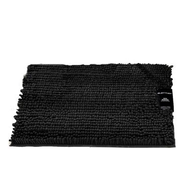 Tapete Buettner Microfibra Antiderrapante Chenille Ginko 60cmx90cm Preto
