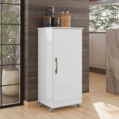 Armário Multiuso Organizador 1 Porta C/Rodízio Lírio