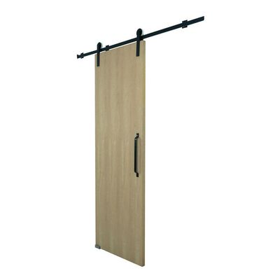 Porta Celeiro De Correr Verniz Kit Preto 210x70