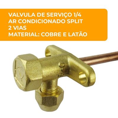 Válvula De Serviço Reta 1-4' Split 2 Vias
