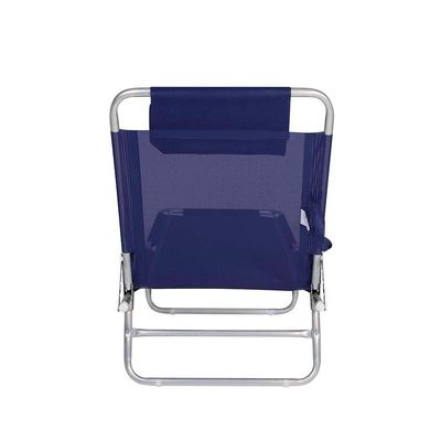 Kit 2 Espreguiçadeira Dobrável Em Alumínio Cores Azul