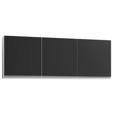 Armário De Cozinha Modulado De Canto 6 Peças Cp33 Com Pia Inox Branco/preto - Lumil