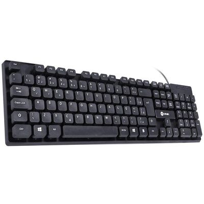 Teclado Usb Dynamic Chocolate Abnt2 Cabo 1.8m Preto - Vinik