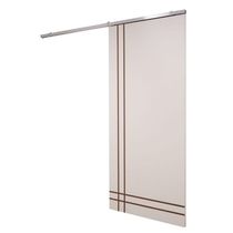 Porta De Correr Branco Prime Frisada Kit Alumínio F06 - 210x90