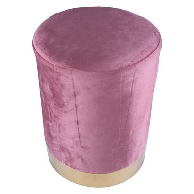 Puff Redondo 35cm Suede Soho Cazza Rosa