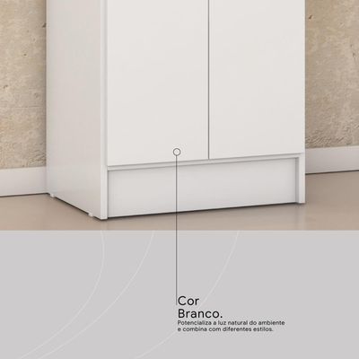 Armário Multiuso Sapateira 2 Portas Viena Branco