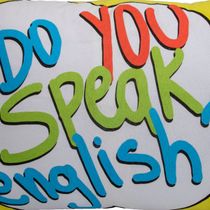 Fronha Portallar Malha 100% Algodão Estampa Localizada English 48cmx68cm Branco