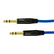 Cabo P10 Para P10 Estereo Profissional - Azul 15 Metros