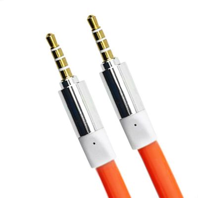 Cabo De áudio Estéreo Flat P2 Para P2 Com 10 Metros Laranja