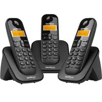 Telefone Sem Fio C/ Identificador De Chamadas + 2 Ramais Ts3113 Preto 4123103