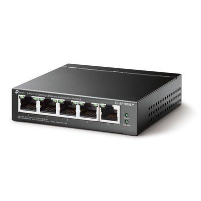 Switch Poe 5 Portas Fast 10-100 (4 Portas Poe) Tl-sf1005lp Smb