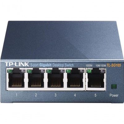 Switch 5 Portas Gigabit De Mesa 10-100-1000 Tl-sg105 Smb