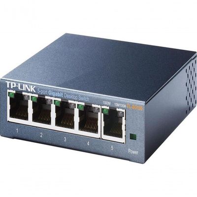 Switch 5 Portas Gigabit De Mesa 10-100-1000 Tl-sg105 Smb