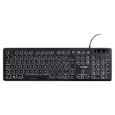 Teclado Usb Multimidia Slim Chocolate Teclas Redondas Led Branco 1.8m - Tc200