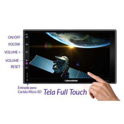 Central Multimidia Roadstar Rs606br 7 Mp6 Com Tv Digital