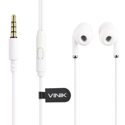 Fone De Ouvido Sound Pods Branco Com Microfone Cabo 1.2m