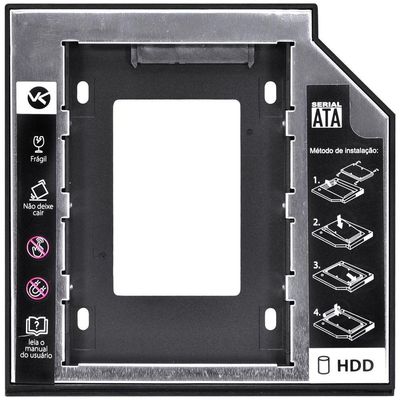 Adaptador Caddy Para Hd Ou Ssd Gaveta Dvd Notebook Sata
