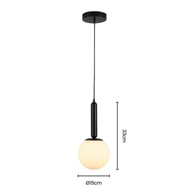 Lustre Pendente Skylight Basic 3123 G9 Bivolt Preto/branco