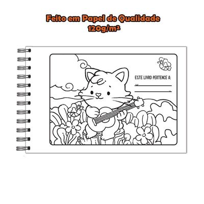 Kit 2 Livro De Colorir Cuties 128 Páginas Bunny E Kittie